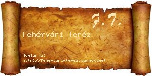Fehérvári Teréz névjegykártya