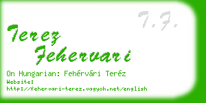 terez fehervari business card